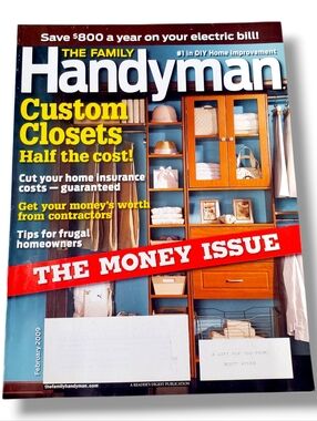 The Family Handyman Magazine February 2008 Custom Closets Half The Cost